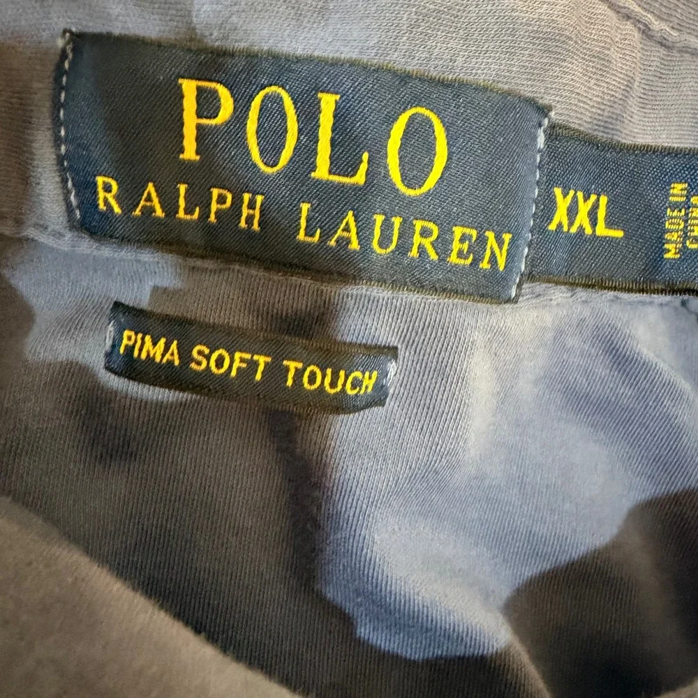 Polo Ralph Lauren‎ Polo Mens XXL Blue Pima Soft Touch Cotton Short Sleeve Pony